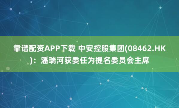 靠谱配资APP下载 中安控股集团(08462.HK)：潘瑞河获委任为提名委员会主席