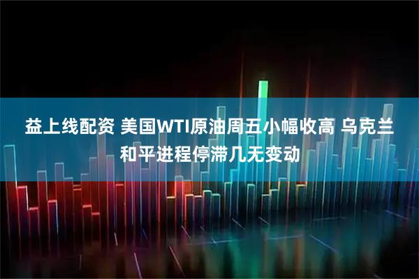 益上线配资 美国WTI原油周五小幅收高 乌克兰和平进程停滞几无变动