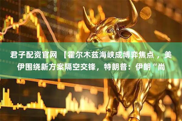 君子配资官网 【霍尔木兹海峡成博弈焦点 ,美伊围绕新方案隔空交锋,特朗普:伊朗“尚